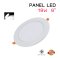 โคมไฟ LED panel 18W ทรงกลม ฝังฝ้า ขอบขาว Daylight (8 นิ้ว)