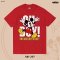 Power 7 Shop เสื้อยืดการ์ตูน Mickey Mouse  ลิขสิทธ์แท้ DISNEY (MK-297-สีแดง)
