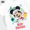 Power 7 Shop เสื้อยืดการ์ตูน มิกกี้เมาส์ “Merry Christmas” ลิขสิทธ์แท้ DISNEY (MKX-096)