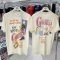 Power 7 Shop เสื้อยืดการ์ตูน ลาย "Cinderella" คอลเลคชั่น "Disney Classics" ลิขสิทธิ์แท้ DISNEY (TMX-103-สีครีม)