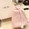Dior Canvas Drawstring Pink Pouch (No Box)