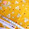 ผ้า Cotton ลายดอกไม้ สีเหลืองสดใส (1/4 ม.= 50 x 55cm)