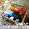 Set ใยขนแกะ Raw Wool สีล้วน จากญี่ปุ่น 5 g x 34 เฉดสี (รวม 170 g)