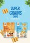 Super grains chips ขนมธัญพืชอบกรอบ รสซาวครีมและหัวหอม 60 กรัม