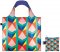 กระเป๋าผ้าแฟชั่นแบรนด์LOQI ใบใหญ่1ใบ+ใบเล็ก1ใบ LOQI GE.TR.N Reusable Tote Bag, Triangles Print, Multi, United States Carry-On