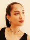 STAMP DIAMOND CUT HOOP EARRINGS W/DC