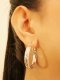DIAMOND CUT HOOP EARRINGS W/DC
