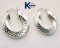 ROUND FLAT HOOP EARRINGS W/DC