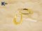 STAMP DIAMOND CUT HOOP EARRINGS G/DC