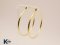 ROUND HOOP EARRINGS WITH DIAMOND CUT G/DC