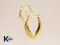 STAMP DIAMOND CUT HOOP EARRINGS G/DC