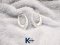 STAMP DIAMOND CUT HOOP EARRINGS W/DC