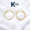 TUBING HOOP EARRINGS GW/DC 2T