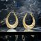 WAVES CREOLE HOOP EARRINGS GW/DC 2 TONE