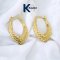 STAMP DIAMOND CUT HOOP EARRINGS G/DC