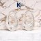 OVAL SHAPE HOOP EARRINGS W/DC