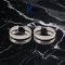 DIAMOND CUT HOOP EARRINGS W/DC