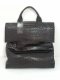 กระเป๋าหนังจระเข้แท้สีดำส่วนท้อง #CRW322H-BL-BELLY