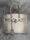 Luxury Genuine Crocodile Tote Bag/Handbag in Himalayan Natural White Colour Crocodile Skin #CRW214H-WHI-30CM