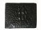 Genuine Hornback Crocodile Leather Wallet in Black Crocodile Leather #CRM446W-07
