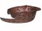 Genuine Head Crocodile Belt in Dark Brown Crocodile Leather  #CRM643B-02