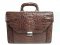 Genuine Crocodile Leather Briefcase in Chocolate Brown Crocodile Skin  #CRM424BR-01