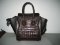 Genuine Belly Caiman Crocodile Handbag in Dark Chocolate Brown Crocodile Leather #CRW305H-BR