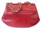 Ladies Genuine Belly Crocodile Leather Shoulder Bag in Red Crocodile Skin #CRW212H