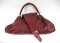 Ladies Genuine Crocodile Leather Handbag in Burgundy Crocodile Skin #CRW195H-08