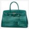 Ladies Genuine Crocodile Handbag in Green Crocodile Skin #CRW214H-02