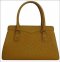 Genuine Ostrich Leather Handbag in Yellow-Brown Ostrich Skin  #OSW411H