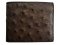 Genuine Ostrich Leather Wallet in Dark Brown Ostrich Skin  #OSM605W