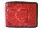 Genuine Hornback Crocodile Leather Wallet with Weave Style in Red Crocodile Skin  #CRM456W-08