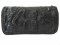 Biker Hornback Crocodile Leather Wallet with Weave Style in Black Crocodile Skin  #CRM463W-02
