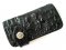 Biker Hornback Crocodile Leather Wallet with Weave Style in Black Crocodile Skin  #CRM463W-04