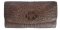 Ladies Crocodile Leather Clutch Wallet in Chocolate Brown Crocodile Skin  #CRW466W-03