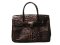 Genuine Hornback Alligator Crocodile Handbag in Dark Brown Crocodile Leather #CRW303H-BR