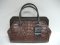 Genuine Alligator Skin Bag in Chocolate Brown Crocodile/Alligator Leather #CRW220H-04