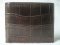 Genuine Belly Crocodile Leather Wallet in Dark Brown Crocodile Leather #CRM444W-03