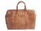 Genuine Hornback Crocodile Leather Luggage Bag in Light Brown(Tan) Crocodile Skin  #CRW418L-01