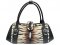 Genuine Stingray Leather Handbag with Tiger Stripes in Brown Stingray Skin  #STW397H-01