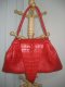 Genuine Crocodile Handbag in Red Crocodile Leather #CRW195H-09/2