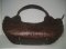 Handmade Genuine Crocodile Leather Weave Handbag in Chocolate Brown Crocodile Skin #CRW299H-BR
