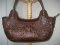 Handmade Genuine Crocodile Leather Weave Handbag in Chocolate Brown Crocodile Skin #CRW299H-BR