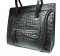 Genuine Belly Caiman Crocodile Leather Handbag in Black Crocodile Leather #CRW325H-BL-BELLY