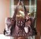 Genuine Crocodile Leather Handbag in Chocolate Brown #CRW330H-BR-BACK