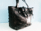 กระเป๋าสะพายหนังจระเข้แท้ สีดำ ส่วนหลัง #CRW333H-BL-BACK