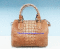 Etoupe Crocodile Leather Handbag #CRW340H-ET-BACK