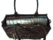Chocolate Brown Crocodile Leather Handbag #CRW335H-BR-BACK