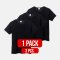 Short sleeve round neck t-shirt BLACK (1Pack)(3PCS.)